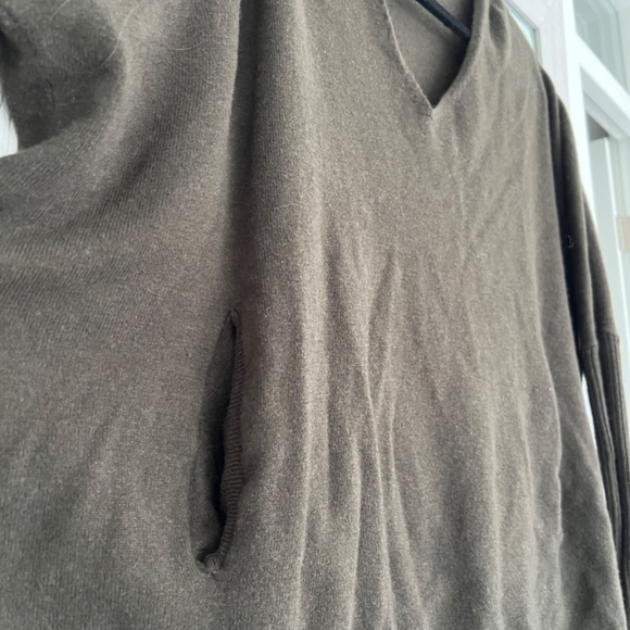 Babaton wool blend oversized sweater, pockets, S, olive green - Picture 2 of 5